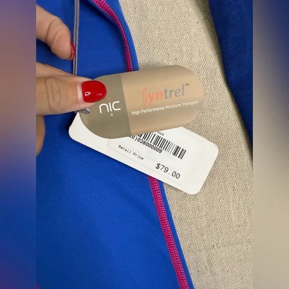 J104 Jofit Blue and Pink Long Sleeve Top - Picture 7 of 9